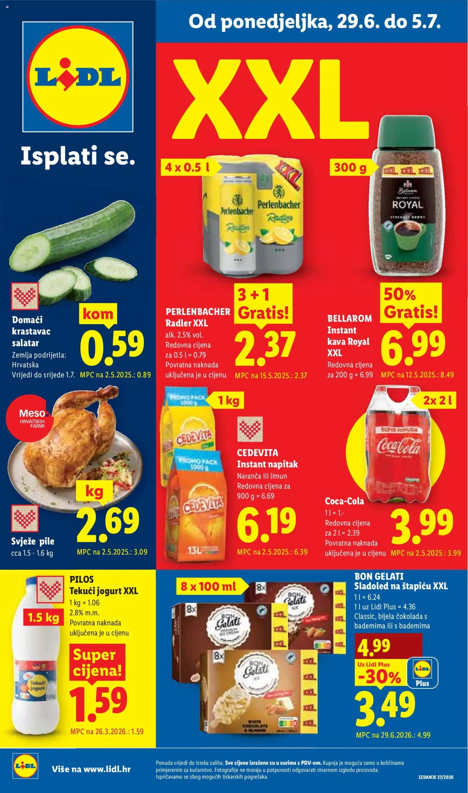 Pregled letka Lidl Katalog trgovine Lidl vrijedi od 29.06.2026