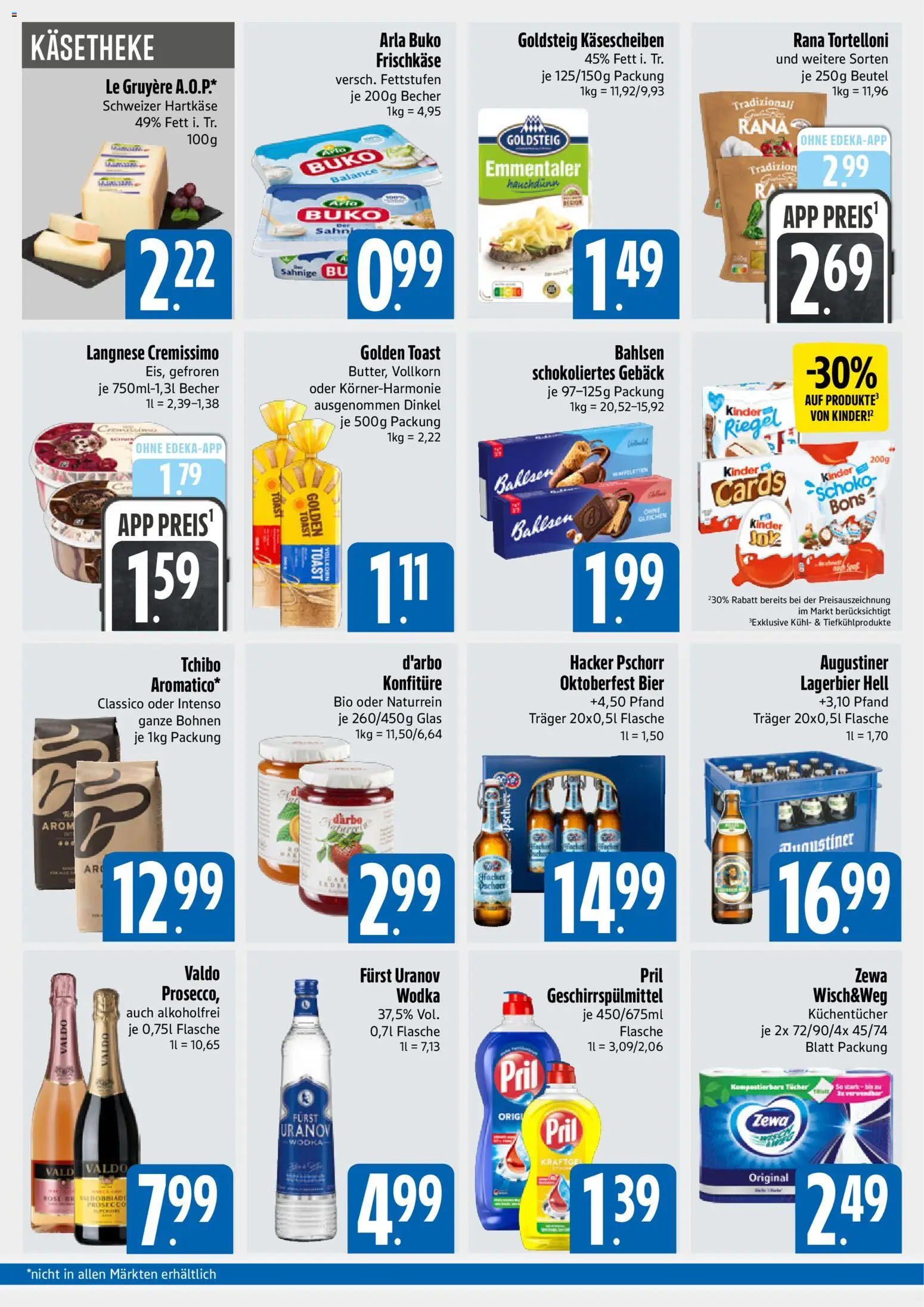 Vorschau von dem Prospekt des Geschäftes E xpress, gültig ab dem 07.09.2026 - Prosecco, Wodka, Langnese, Zewa, Cremissimo, Langnese cremissimo, Geschirrspülmittel, Arla buko