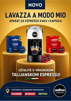 Pregled letka Lavazza a modo mio trgovine ORBICO d.o.o. vrijedi od 03.08.2026