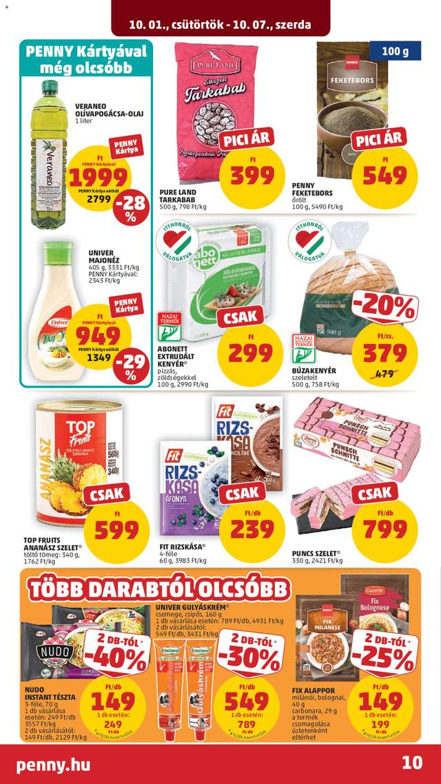 Új Penny akciós újság 10.01.