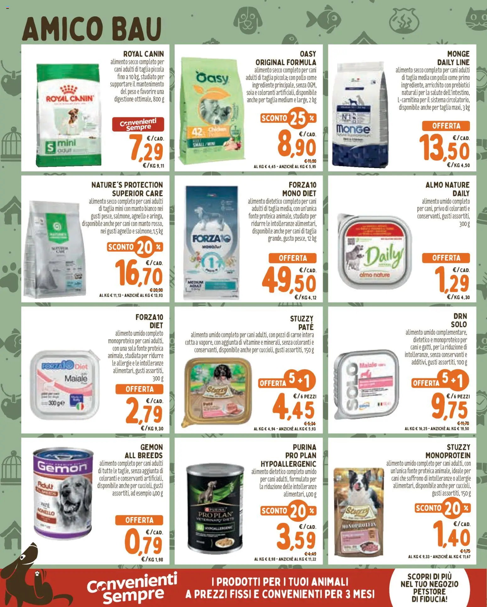 Anteprima dell'opuscolo Conad volantino PetStore Lombardia dal negozio Conad valido da 07/10/2026 - Pollo, Carne, Maiale, Agnello, Paté