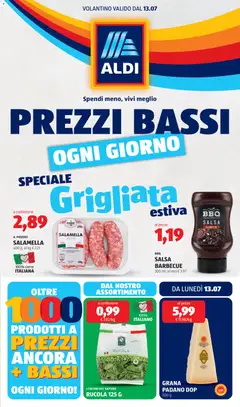 Anteprima dell'opuscolo Aldi volantino dal negozio Aldi valido da 13/07/2026