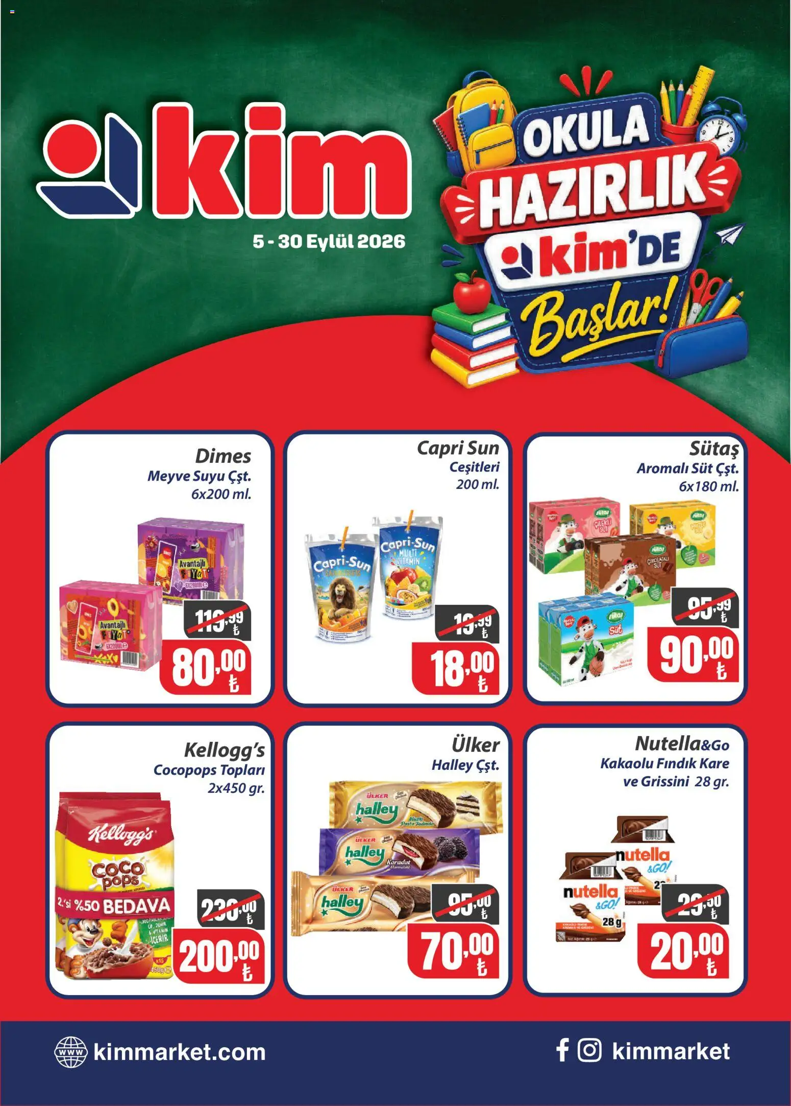 Kim Market Kim Market Okula hazırlık 05.09.2026 - Broşürünün önizlemesi