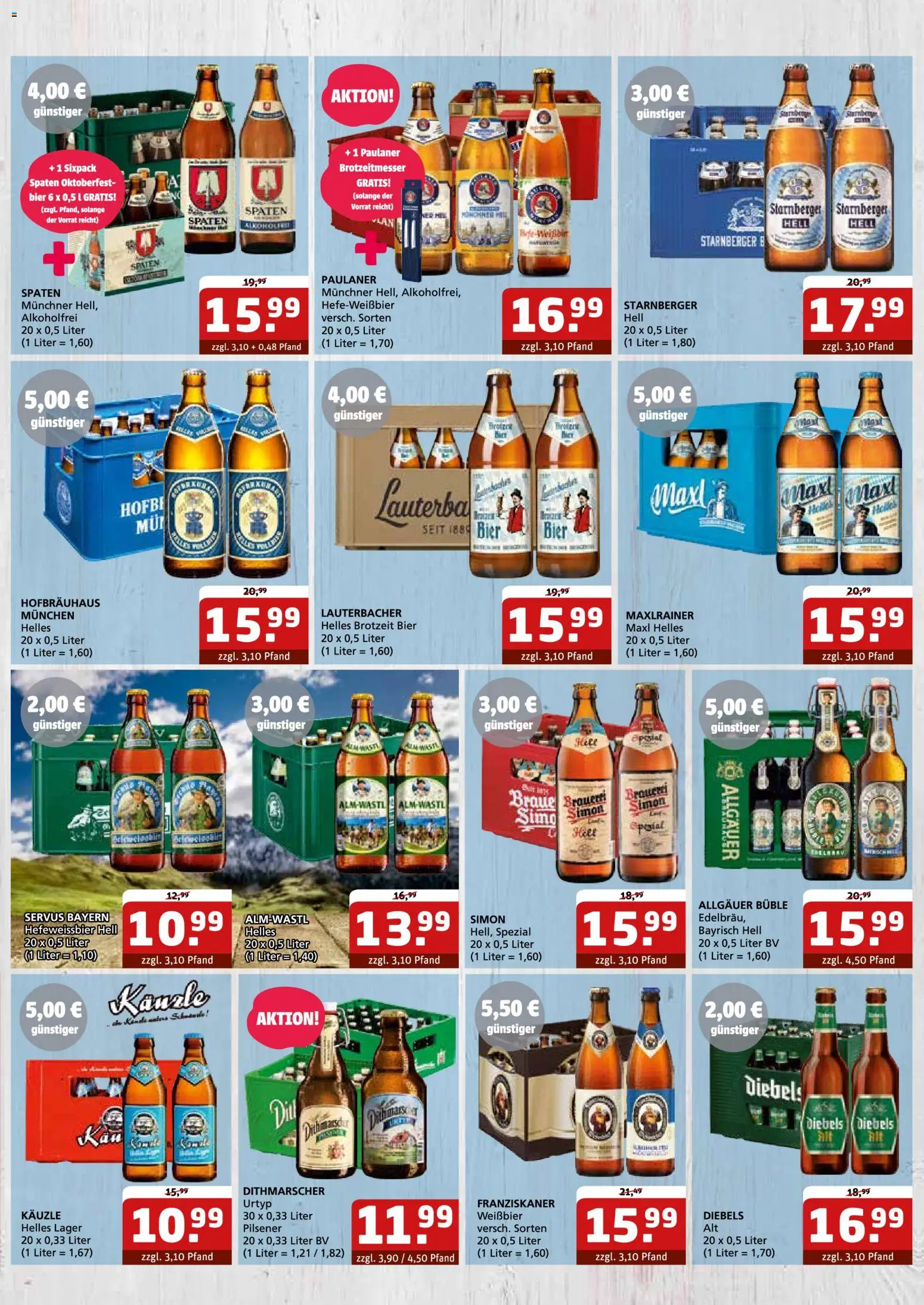 Vorschau von dem Prospekt des Geschäftes Getränke Quelle, gültig ab dem 26.10.2026 - Bier, Paulaner, Franziskaner, Weißbier, Diebels