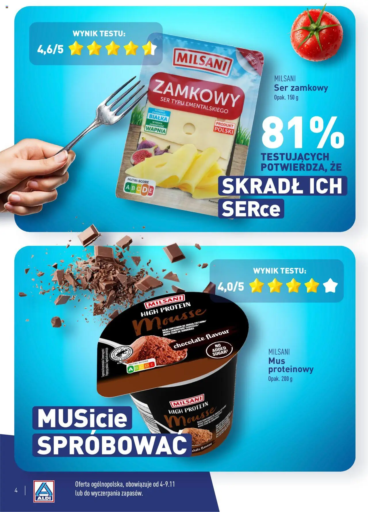 Pogląd gazetki "Wielki test" ze sklepu Aldi ważnej od 04.11.2024
