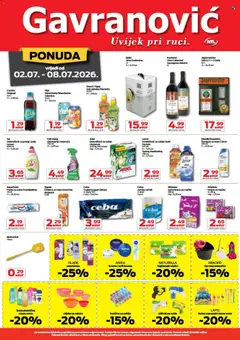 Pregled letka Gavranović Katalog trgovine Gavranović vrijedi od 02.07.2026