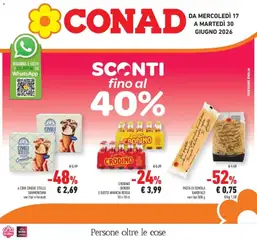 Anteprima dell'opuscolo Sconti fino al 40% dal negozio Conad valido da 16/06/2026