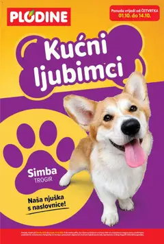 Pregled letka Plodine Katalog kućni ljubimci trgovine Plodine vrijedi od 01.10.2026