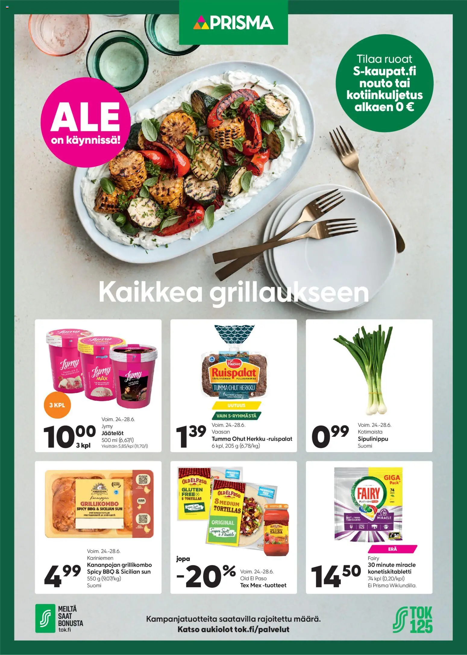 Kaupan Prisma Prisma tarjoukset - Kaikkea grillaukseen esikatselu, voimassa 24/06/2026 - Vadelma, Salsa, Lakritsi