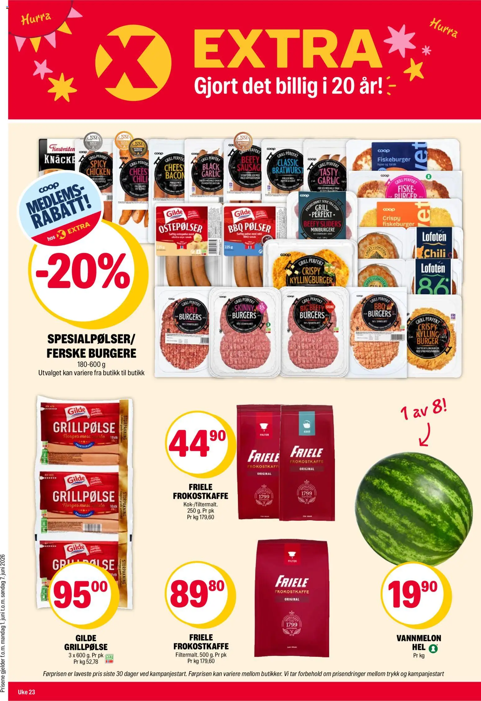 Forhåndsvis Coop Extra kundeavis fra butikk Coop Extra gyldig fra 01/06/2026