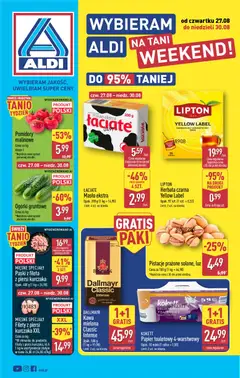 Pogląd gazetki "Aldi gazetka - Promocje weekend" ze sklepu Aldi ważnej od 27.08.2026