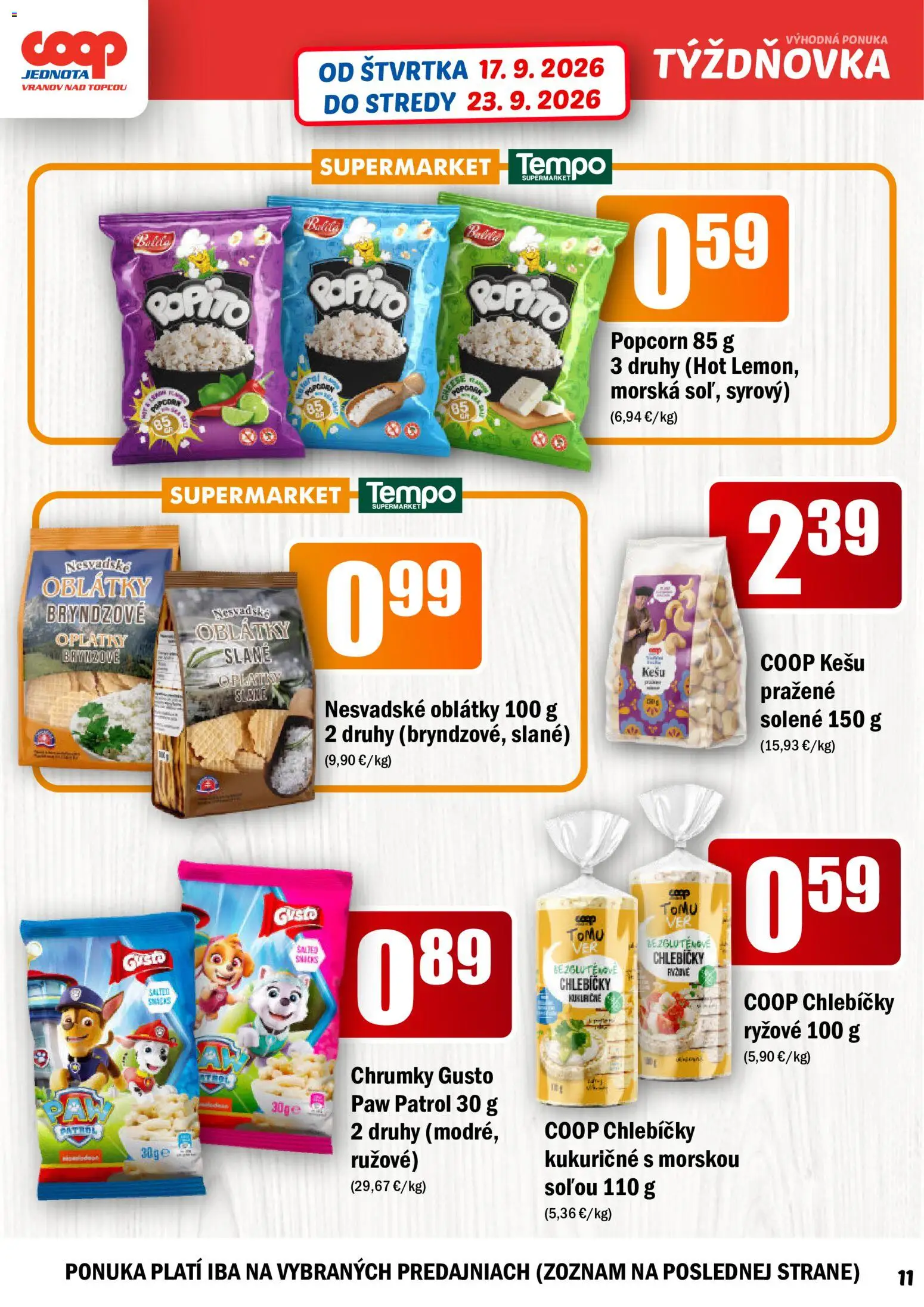 Náhľad COOP Jednota letáku platného od 17.09.2026