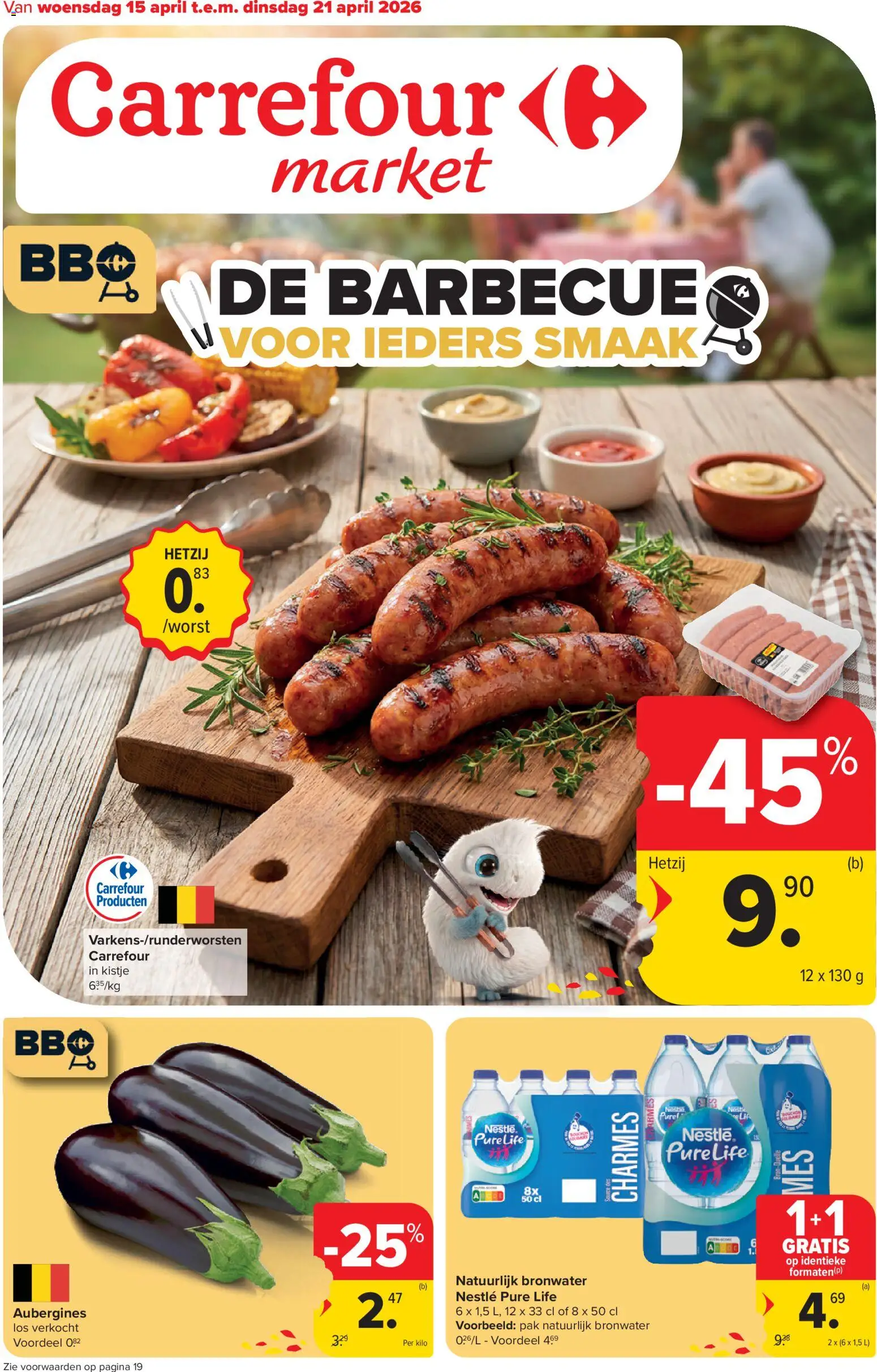 Voorbeeld van Carrefour market Folder week 16 van winkel Carrefour market geldig vanaf 15/04/2026 - Barbecue, Bronwater