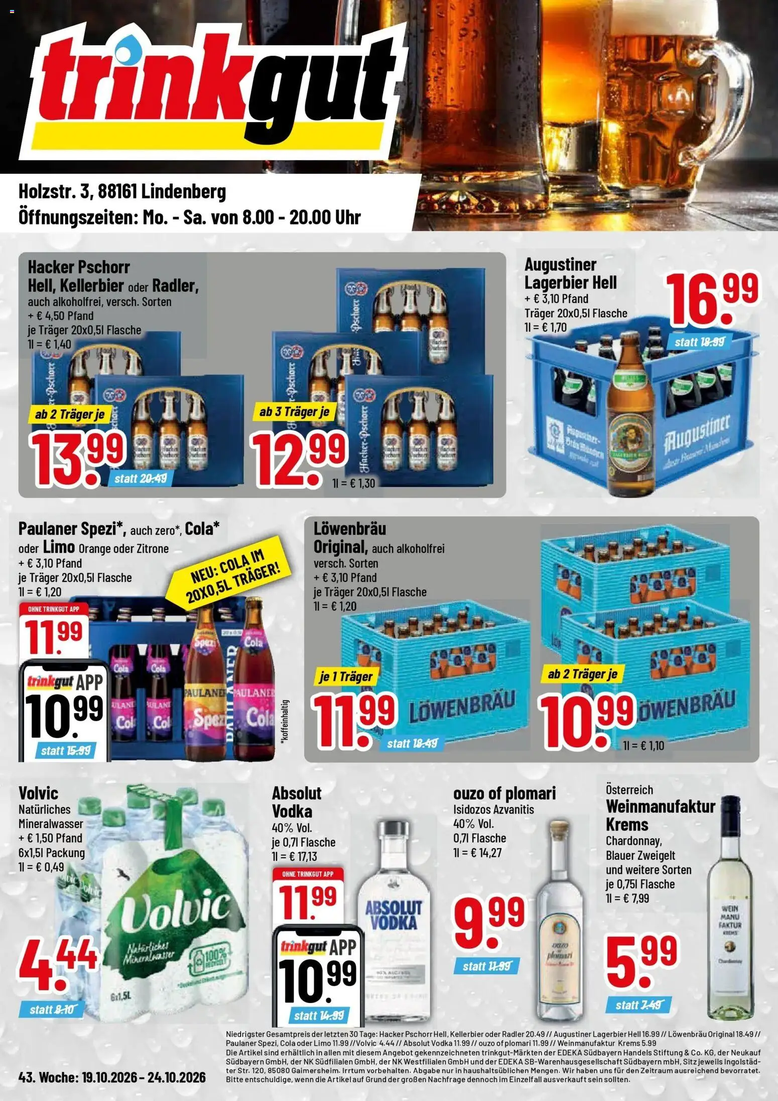 Vorschau von dem Prospekt des Geschäftes Trinkgut, gültig ab dem 19.10.2026