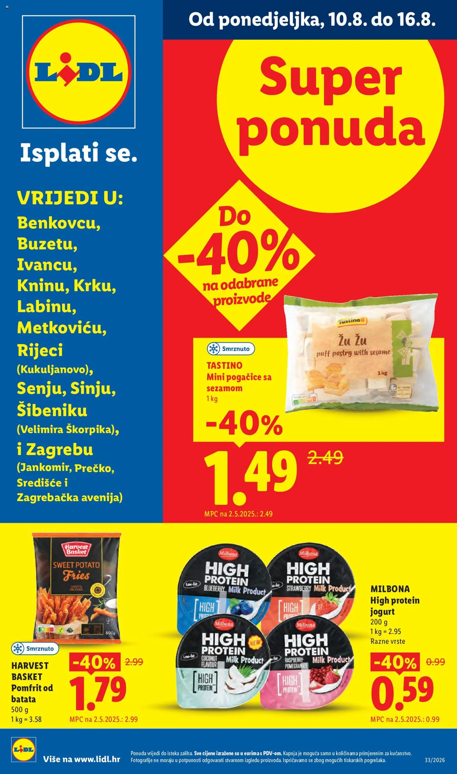 Pregled letka Lidl Super ponuda trgovine Lidl vrijedi od 10.08.2026