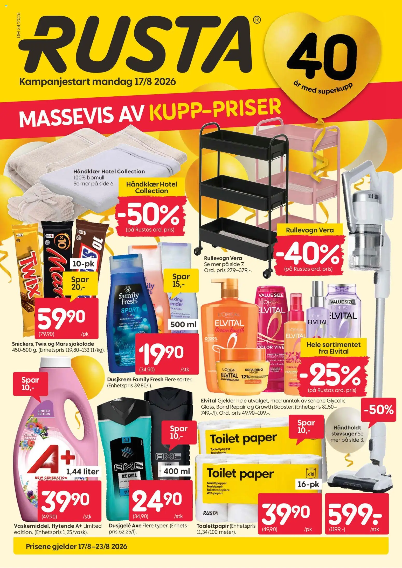 Forhåndsvis Rusta kundeavis fra butikk Rusta gyldig fra 17/08/2026