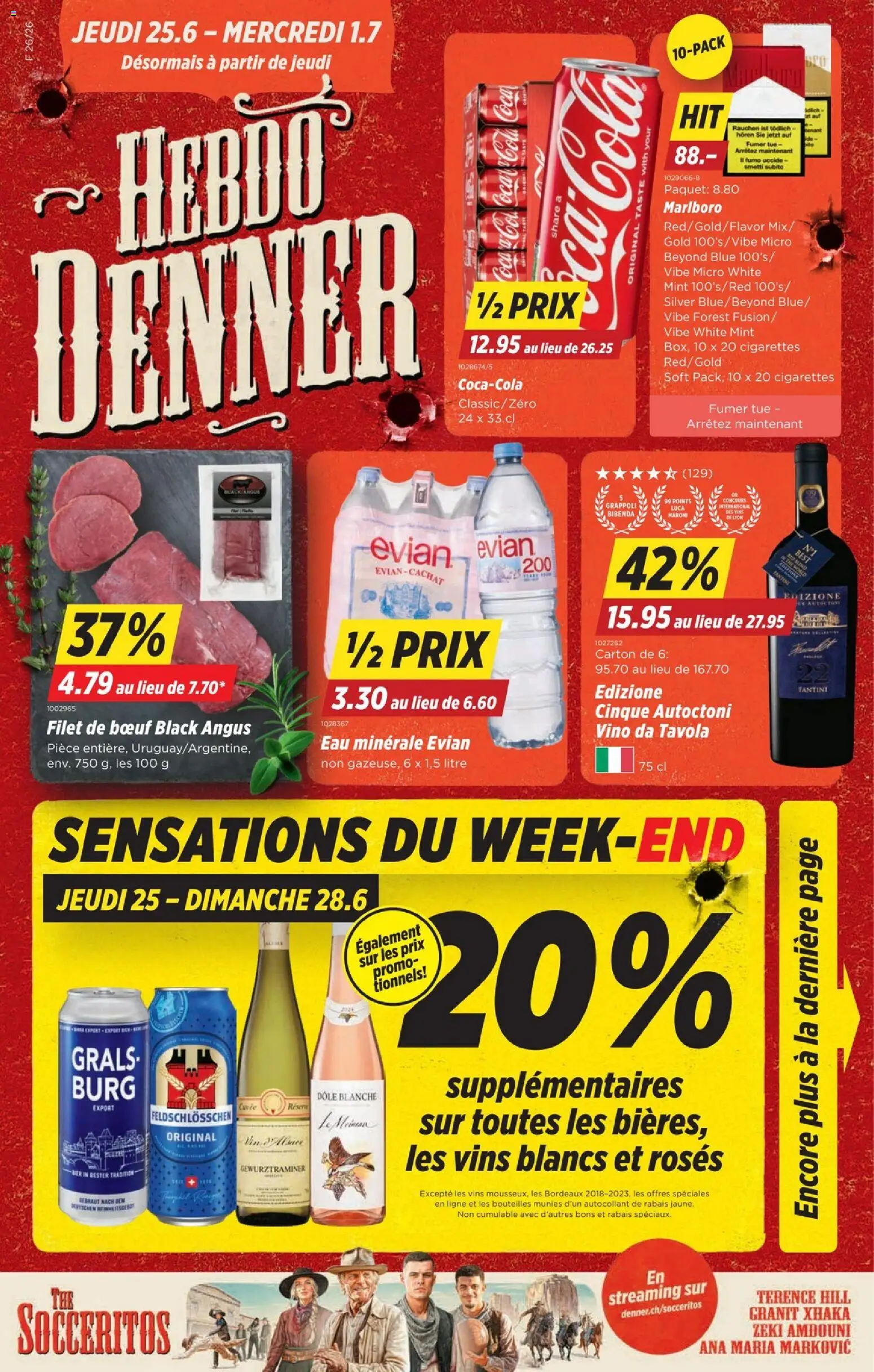 Vorschau des Merkblatts Denner aktionen FR vom Shop Denner gültig von 25.06.2026 bis 01.07.2026