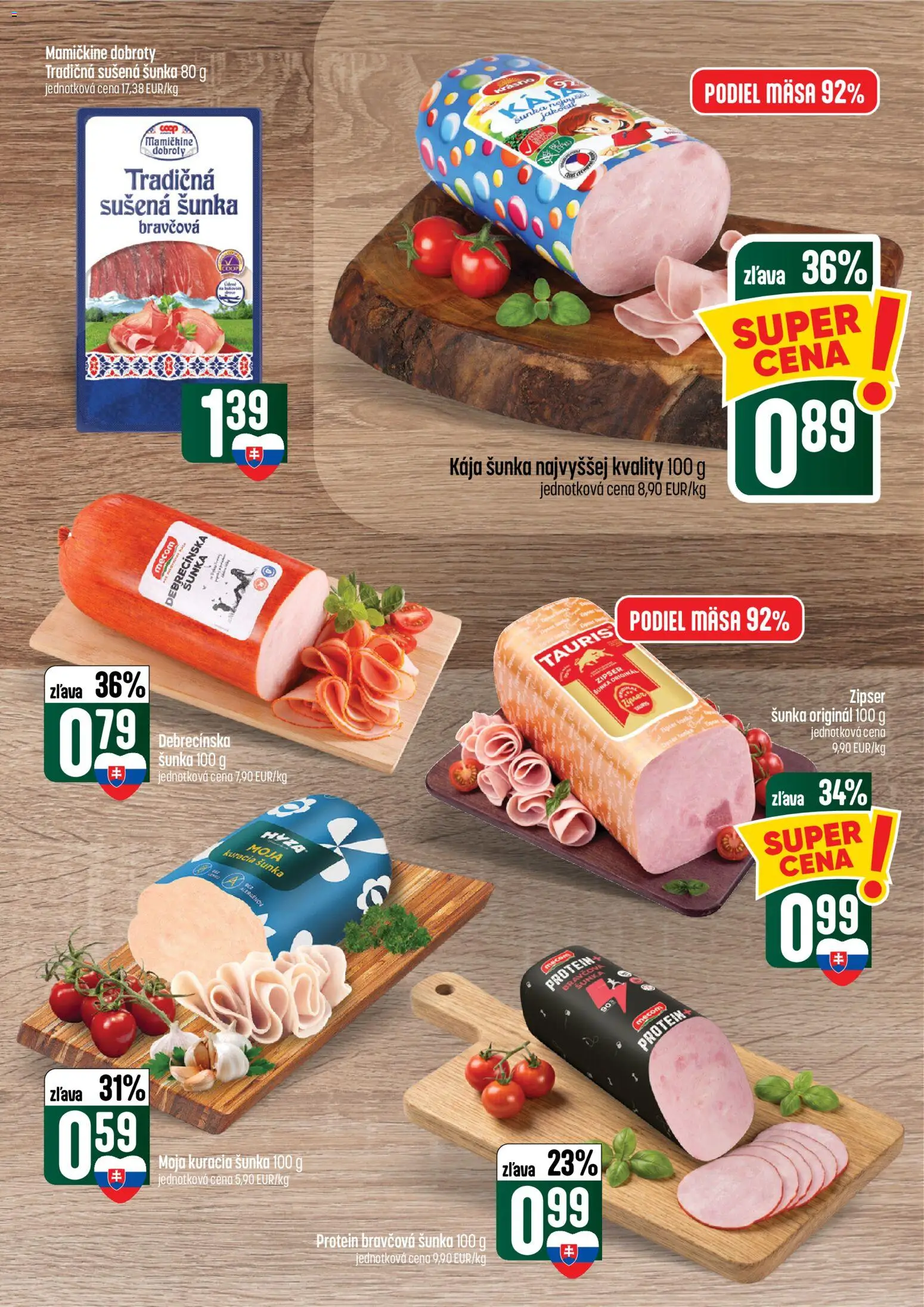Náhľad COOP Jednota letáku platného od 08.10.2026 - Protein, Šunka, Kuracia šunka