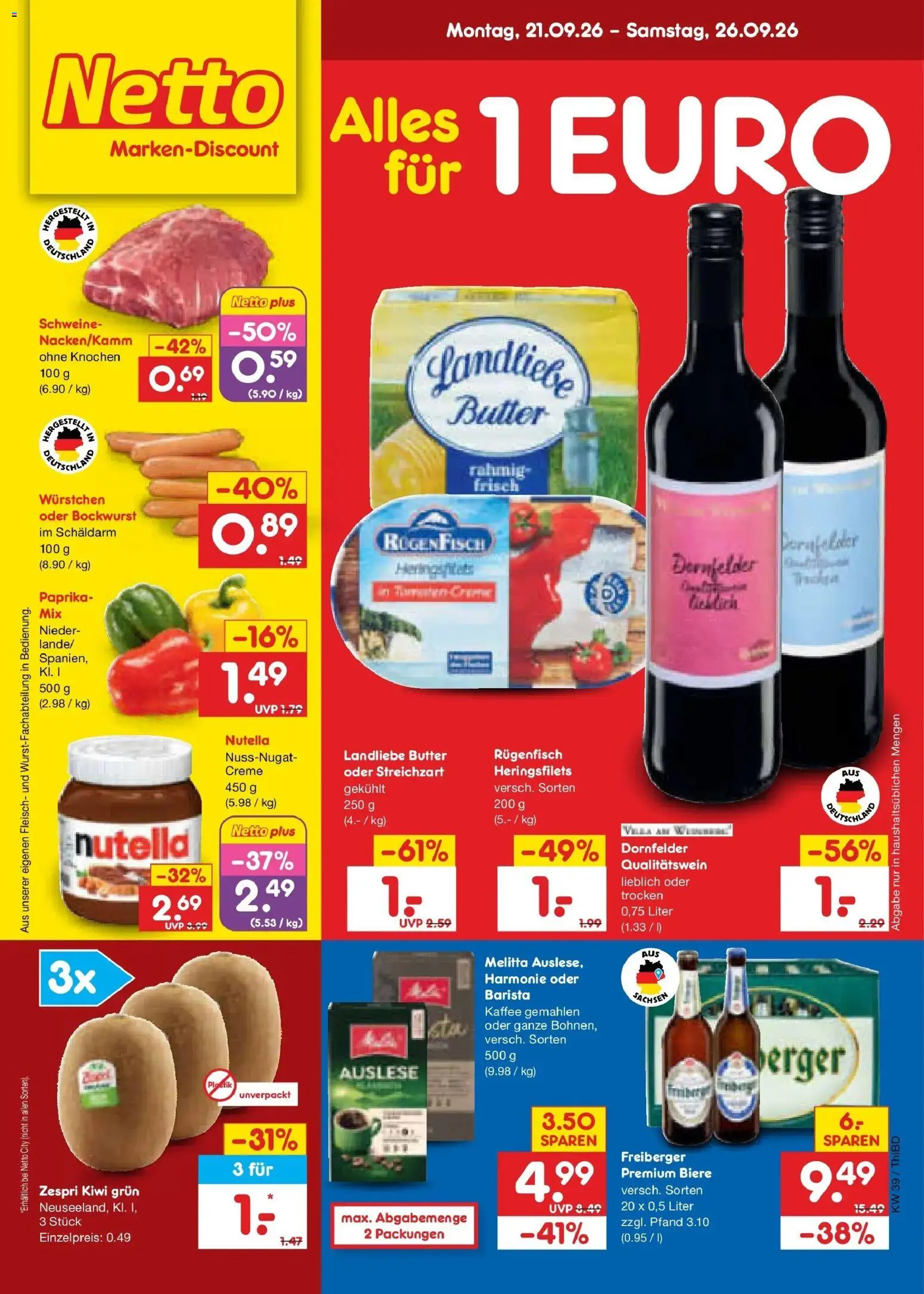 Vorschau von dem Prospekt des Geschäftes Netto Marken-Discount, gültig ab dem 21.09.2026