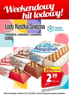 Pogląd gazetki "Prim Market promocja - Lody Kostka Śnieżna Koral" ze sklepu Prim Market ważnej od 31.07.2026