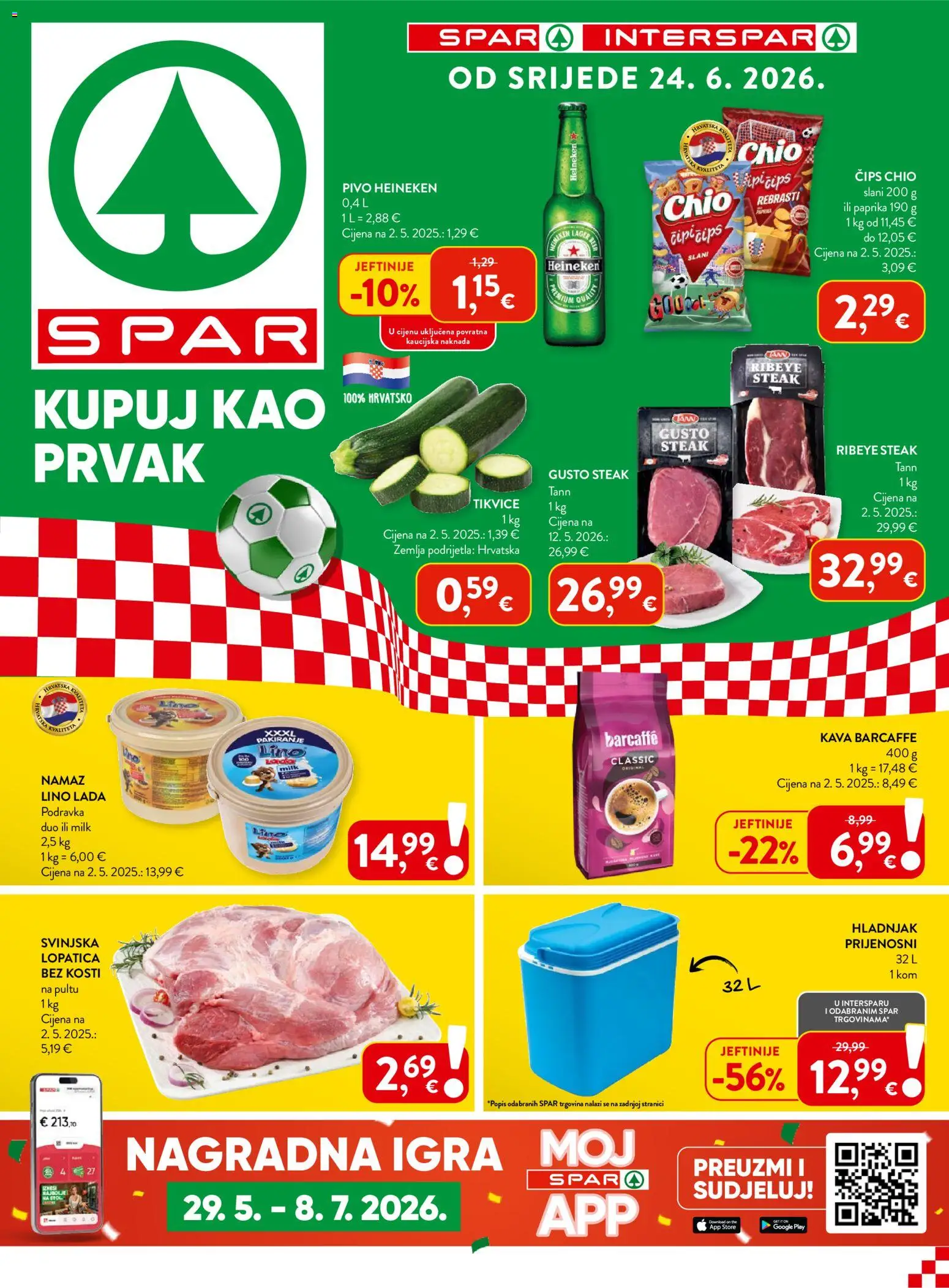 Pregled letka Spar Katalog trgovine Spar vrijedi od 24.06.2026