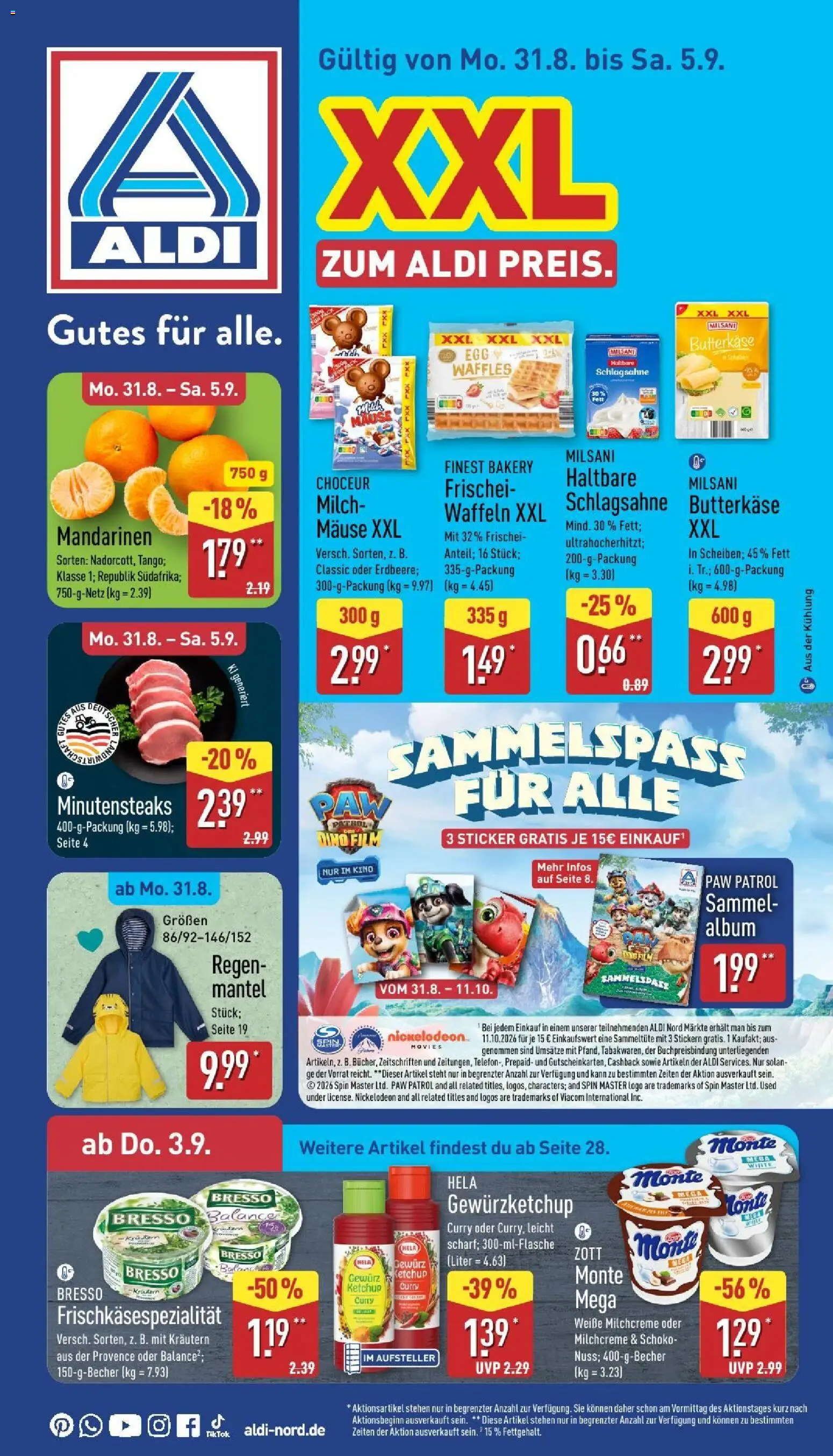 Vorschau von dem Prospekt des Geschäftes Aldi, gültig ab dem 31.08.2026