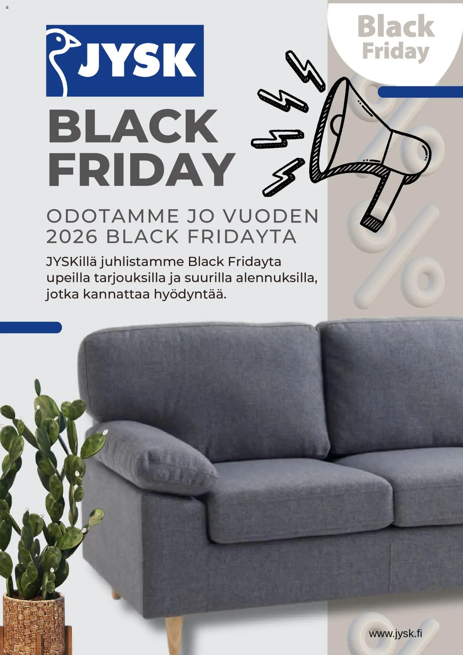 Kaupan JYSK JYSK Black Friday -ennakkoilmoitus esikatselu, voimassa 12/10/2026