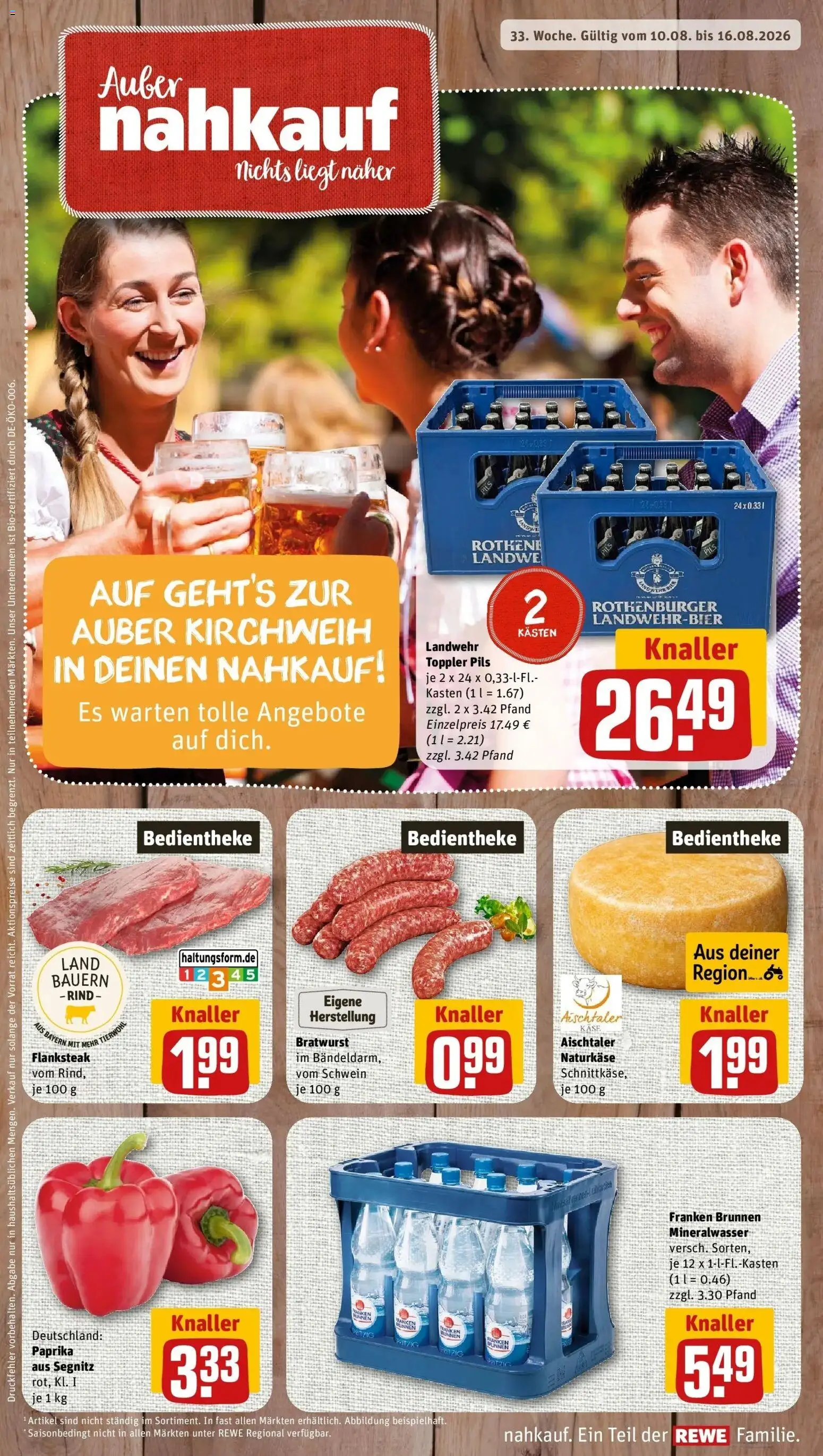 Vorschau von dem Prospekt des Geschäftes Rewe, gültig ab dem 10.08.2026
