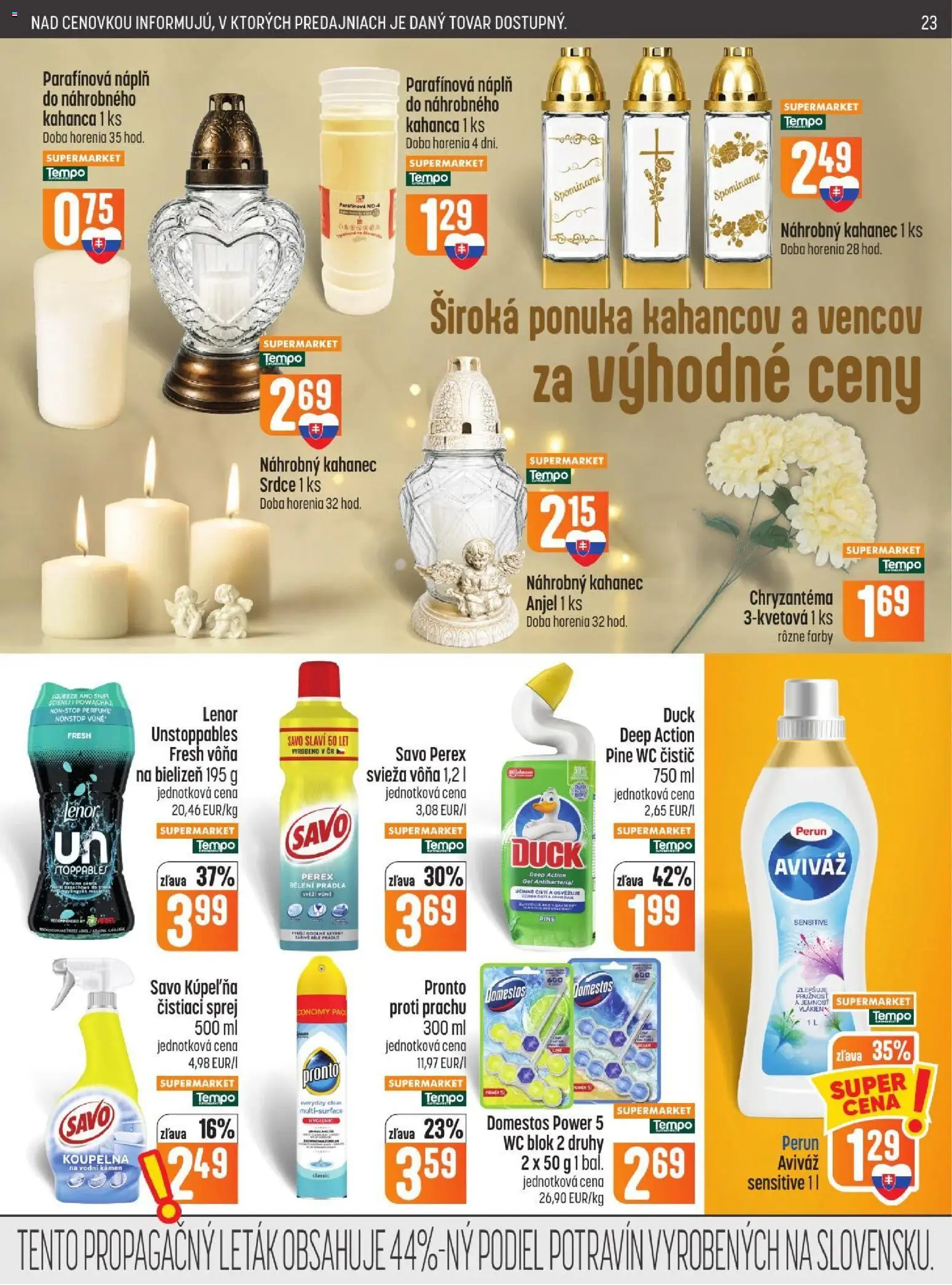 Náhľad COOP Jednota letáku platného od 22.10.2026 - Wc, Savo, Domestos, Aviváž, Wc blok