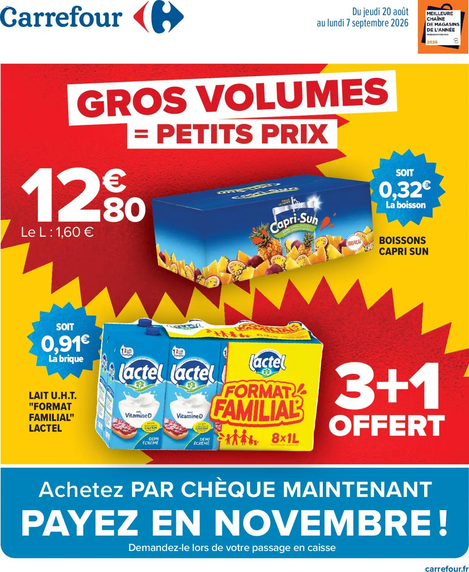 Prévisualisation de Carrefour Gros volumes, petits prix du magasin Carrefour formulaire valide 20/08/2026