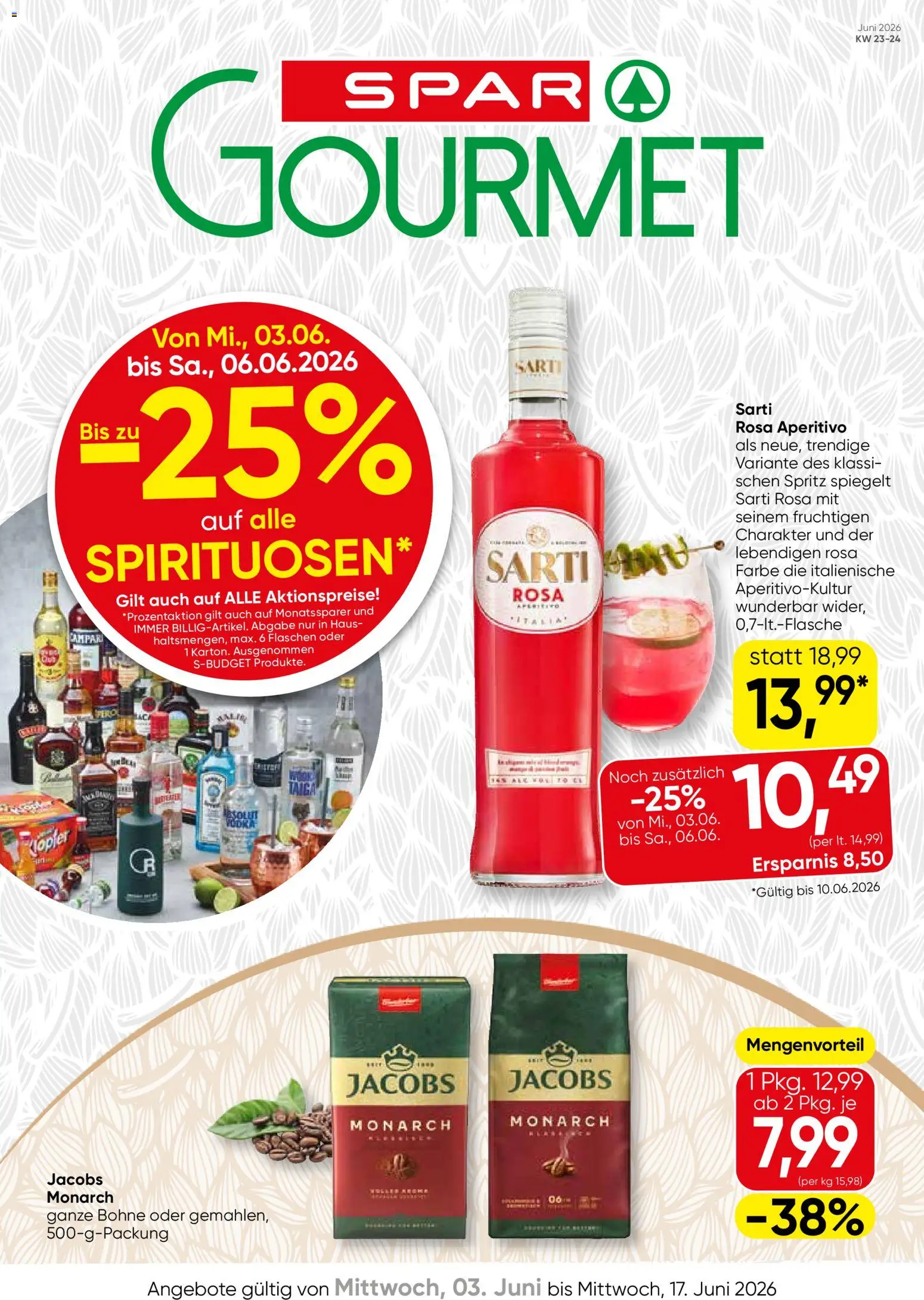 Vorschau der Angebote: SPAR Gourmet SPAR Gourmet Flugblatt gültig ab 03.06.2026