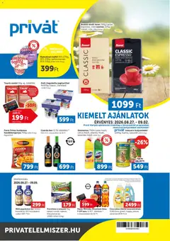 PRIVÁT - PRIVÁT akciós újság megtekintése, amely érvényes 2026.08.27.-től