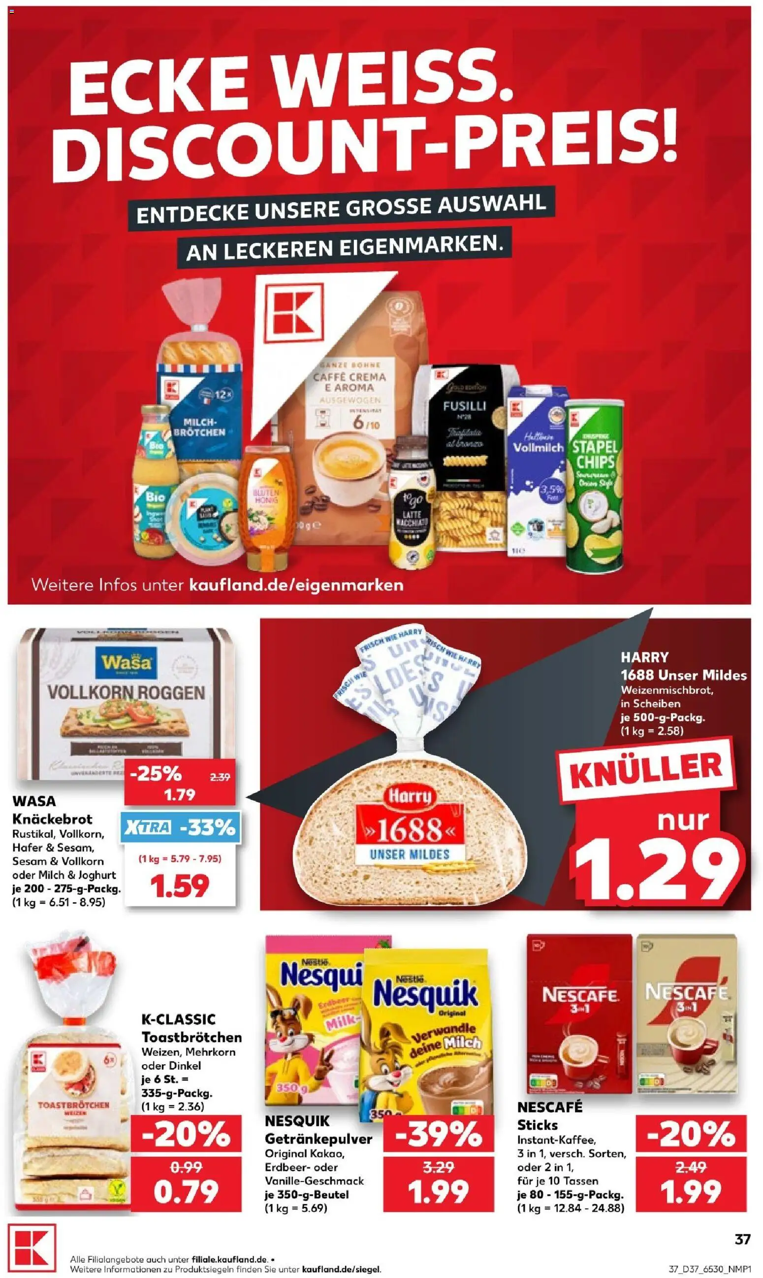 Vorschau von dem Prospekt des Geschäftes Kaufland, gültig ab dem 10.09.2026 - Chips, Joghurt, Milch, Nescafe, Nesquik