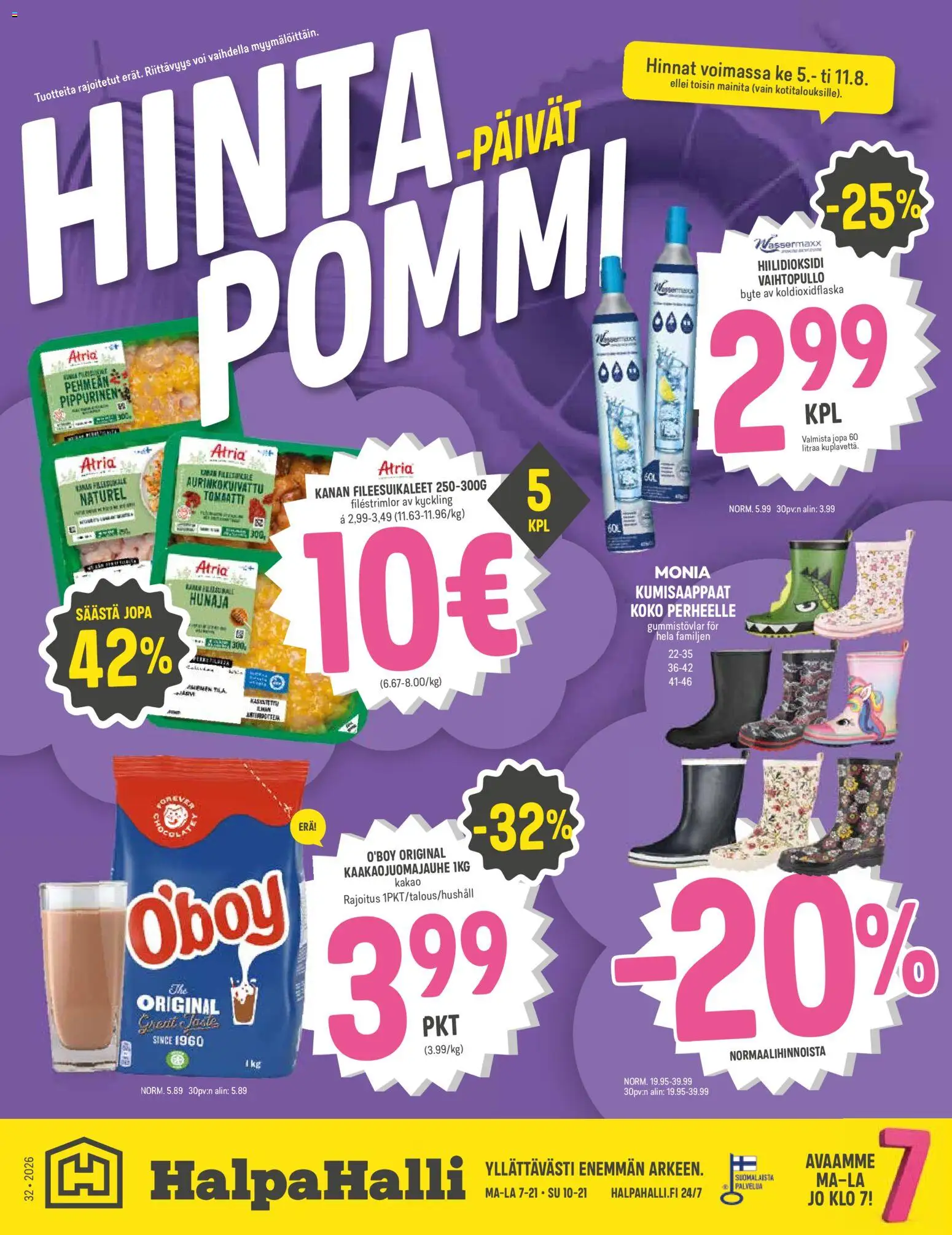 Kaupan Halpa Halli Halpa Halli tarjoukset esikatselu, voimassa 05/08/2026