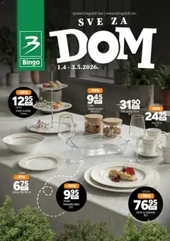 Pregled letka Bingo sve za dom trgovine Bingo vrijedi od 01.04.2026