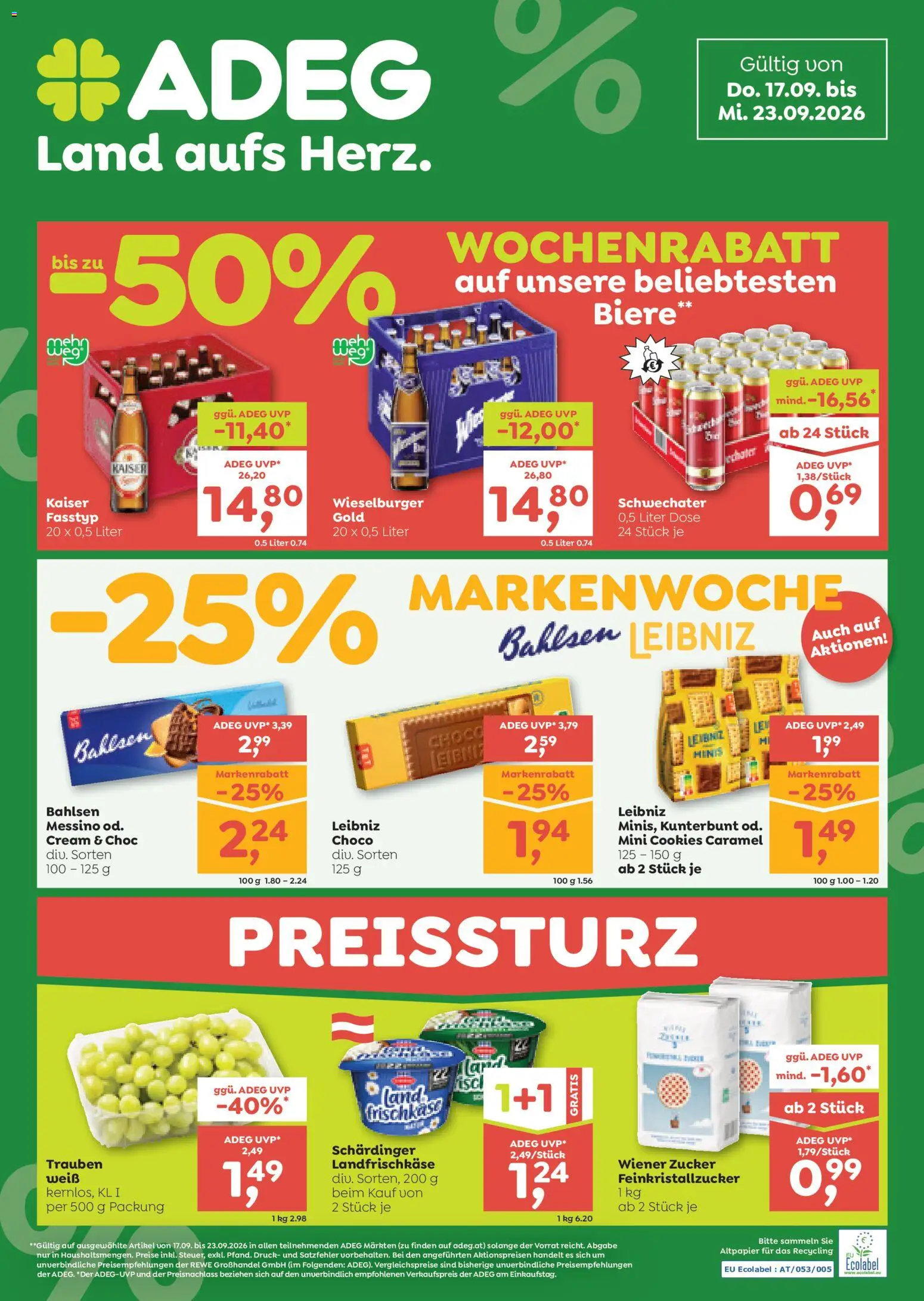 Vorschau der Angebote: ADEG ADEG Flugblatt gültig ab 17.09.2026 - Zucker