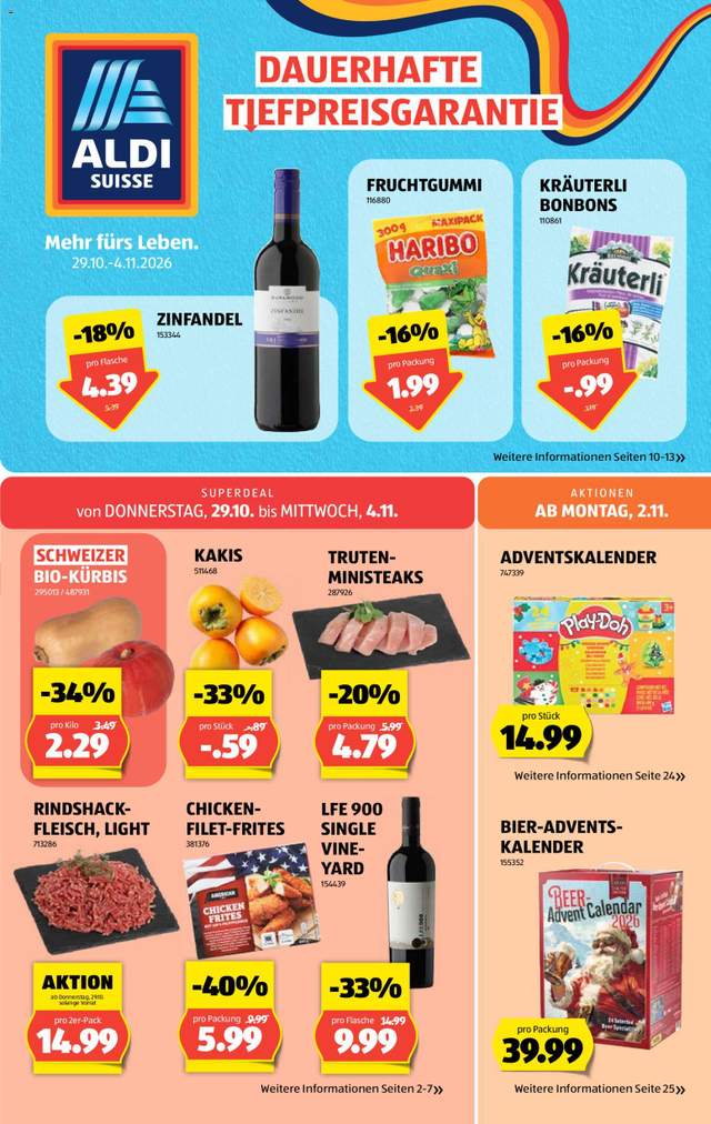 Neue Aldi Aktionen ab 29.10.