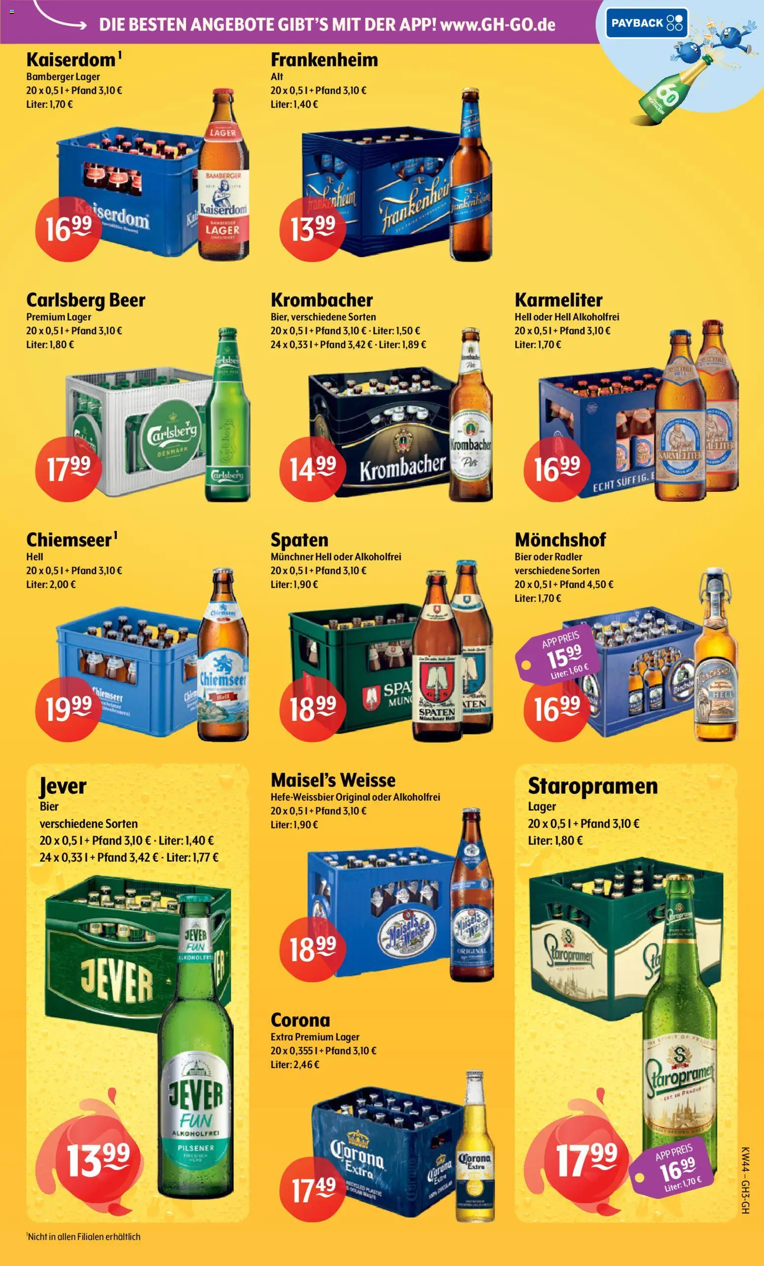 Vorschau von dem Prospekt des Geschäftes Trink und Spare, gültig ab dem 26.10.2026 - Bier, Jever, Krombacher, Carlsberg, Radler, Monchshof