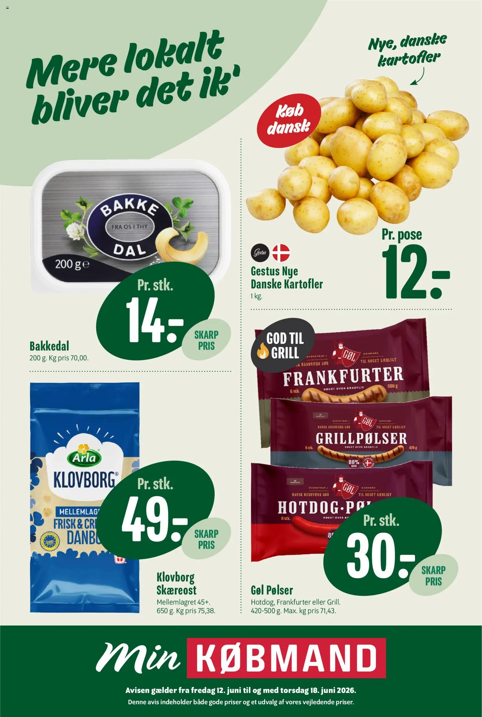 Eksempel på tilbudsavis Min Købmand - Tilbudsavis uge 25 - 26 fra butik Min Købmand gyldig fra 12/06/2026