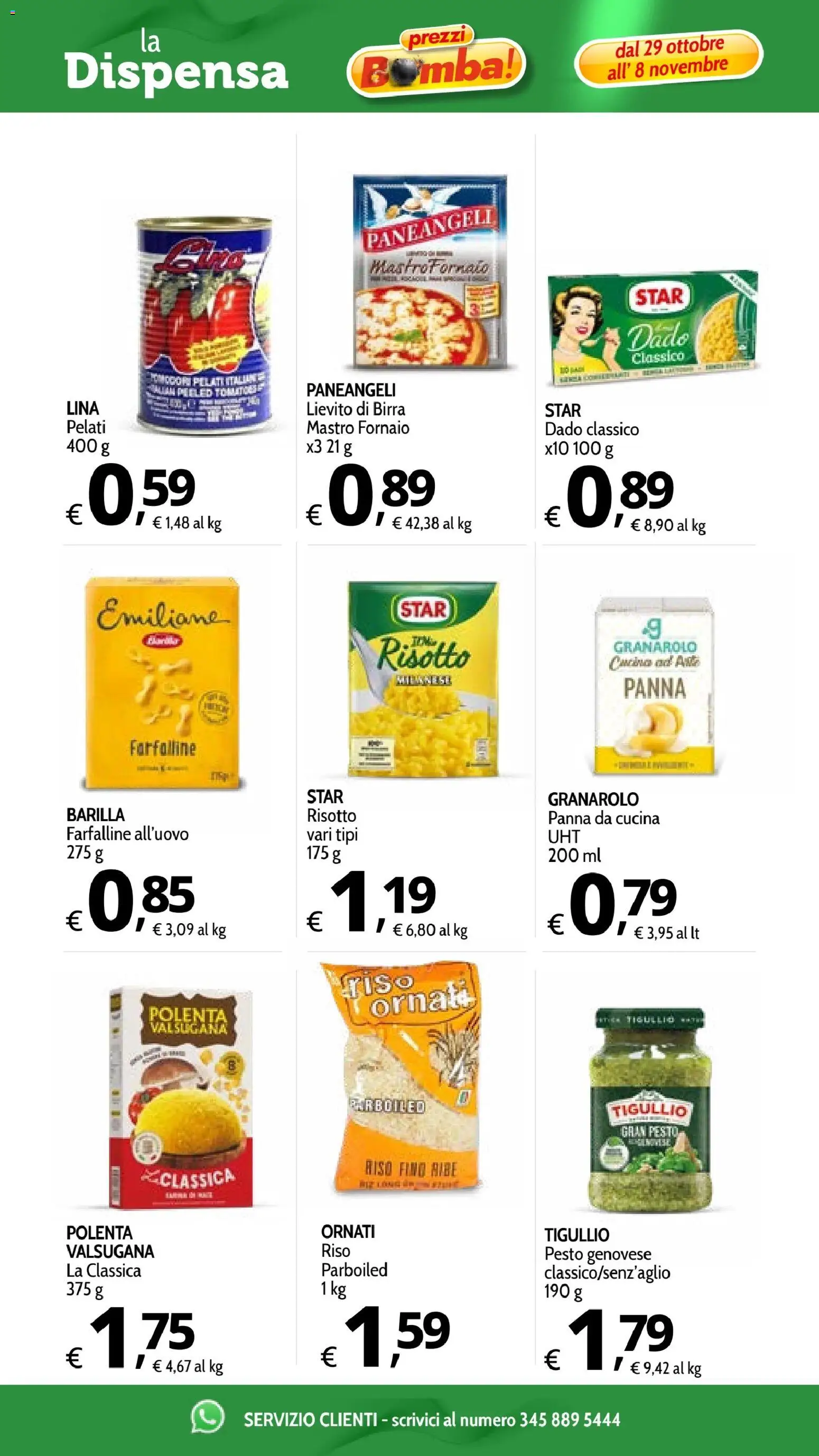 Anteprima dell'opuscolo Primo Prezzo volantino dal negozio Primo Prezzo valido da 29/10/2026 - Birra, Riso, Barilla, Pesto, Lievito, Panna, Panna da cucina