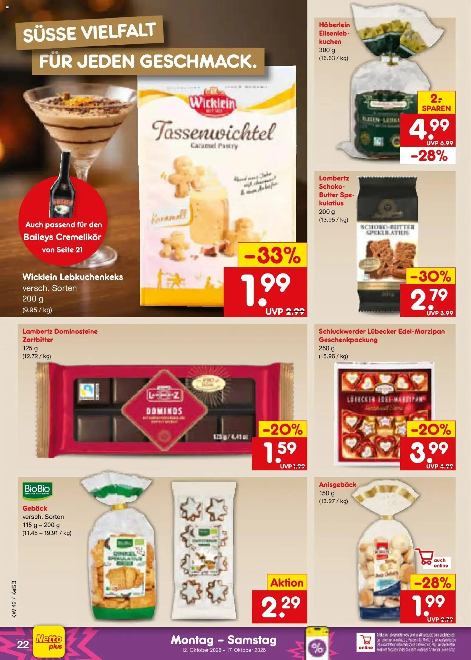 Vorschau von dem Prospekt des Geschäftes Netto Marken-Discount, gültig ab dem 12.10.2026 - Kuchen, Butter, Baileys