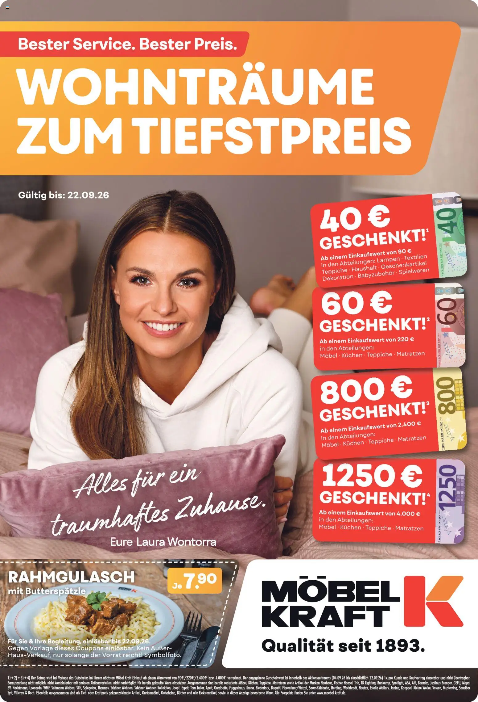 Vorschau von dem Prospekt des Geschäftes Möbel Kraft, gültig ab dem 04.09.2026