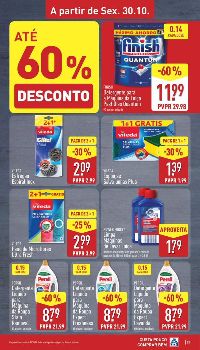 Novo folheto Aldi a partir de 26/10