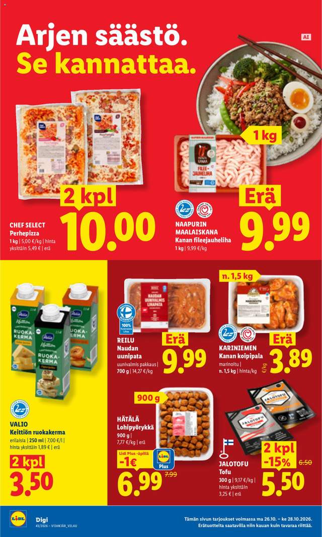 Uusi Lidl tarjouslehti alkaen 26/10