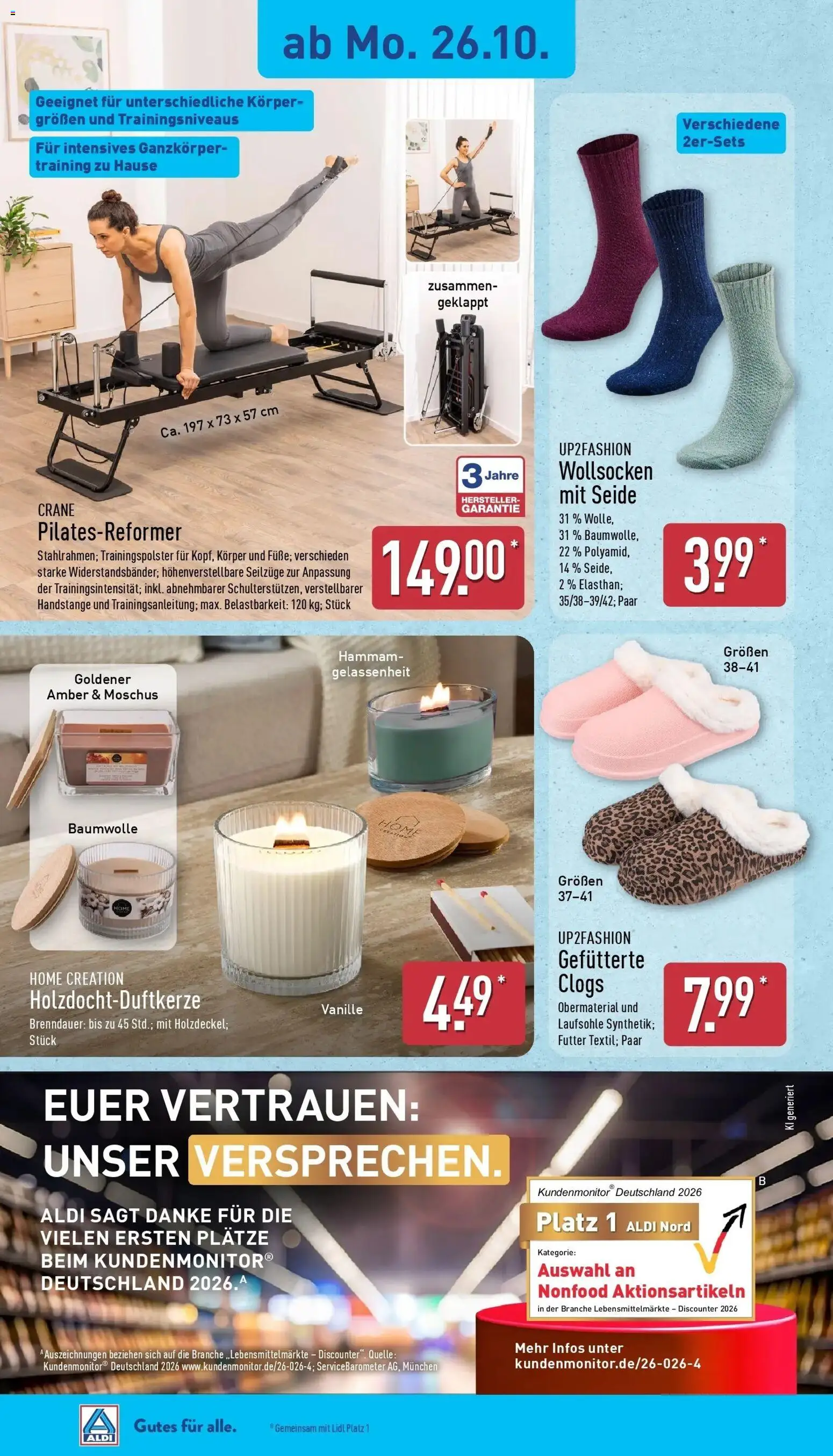 Vorschau von dem Prospekt des Geschäftes Aldi, gültig ab dem 26.10.2026