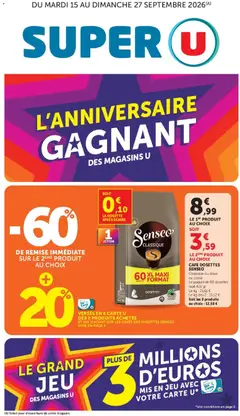 Prévisualisation de Super U - Anniversaire gagnant des Magasins U du magasin Super U formulaire valide 15/09/2026