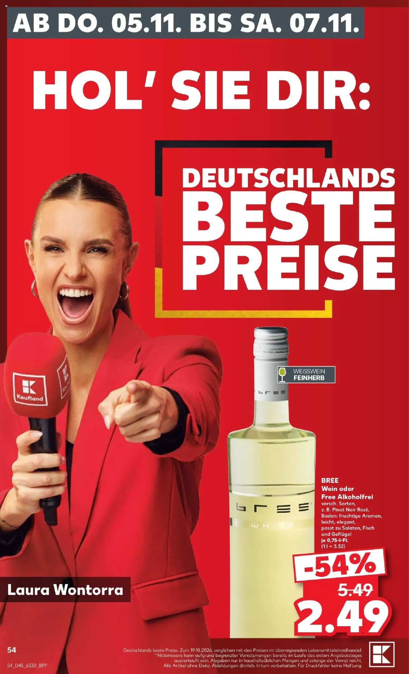 Vorschau von dem Prospekt des Geschäftes Kaufland, gültig ab dem 02.11.2026 - Fisch, Wein, Weißwein, Bree