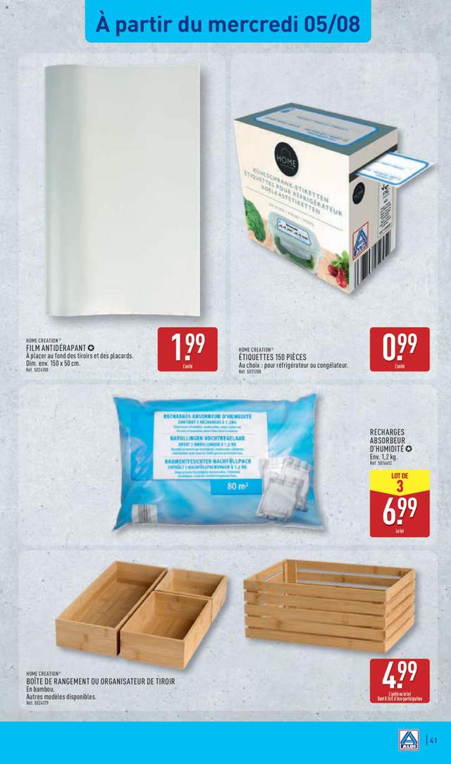 Nouveau catalogue Aldi à partir du 04/08