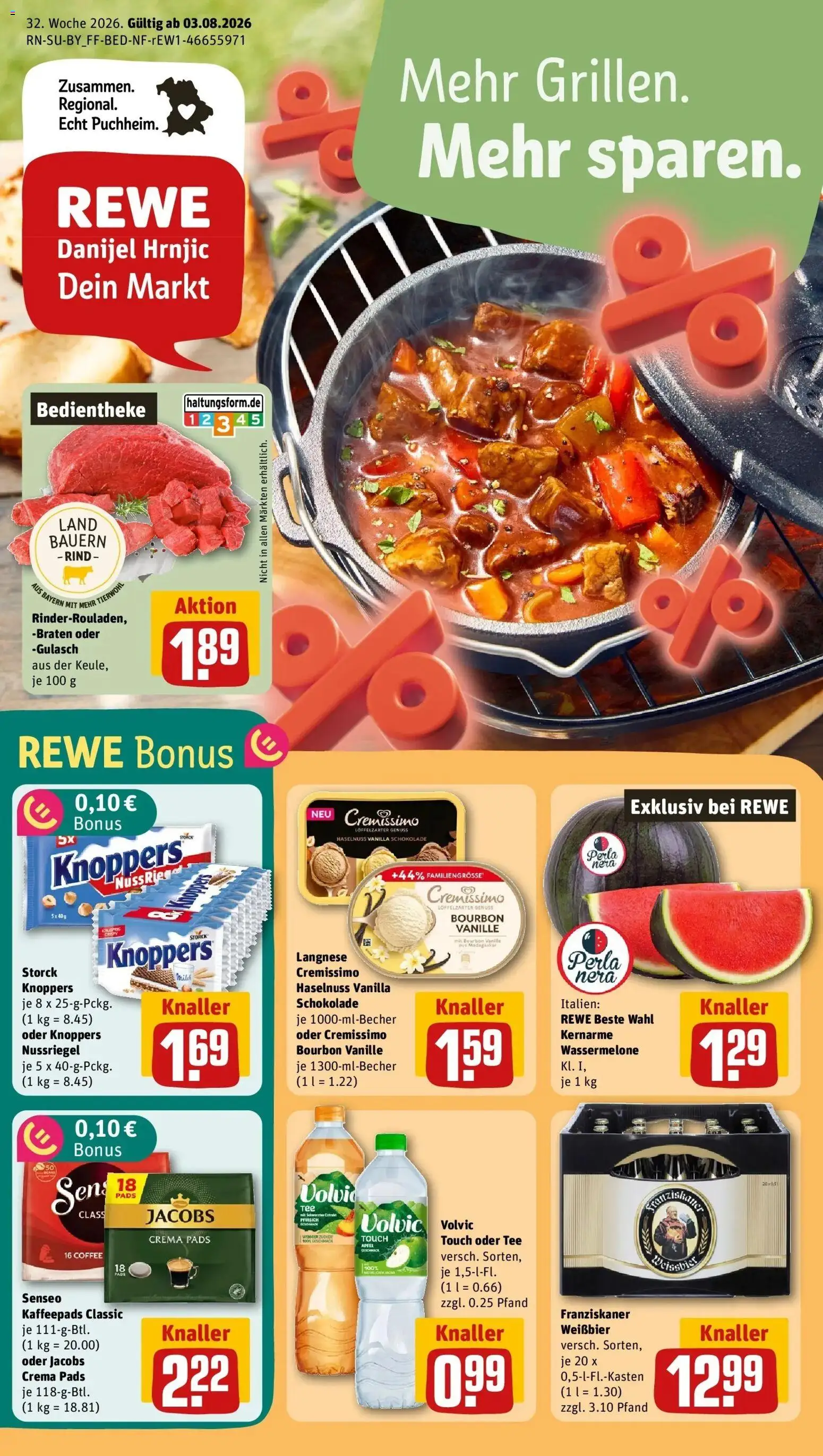 Vorschau von dem Prospekt des Geschäftes Rewe, gültig ab dem 03.08.2026