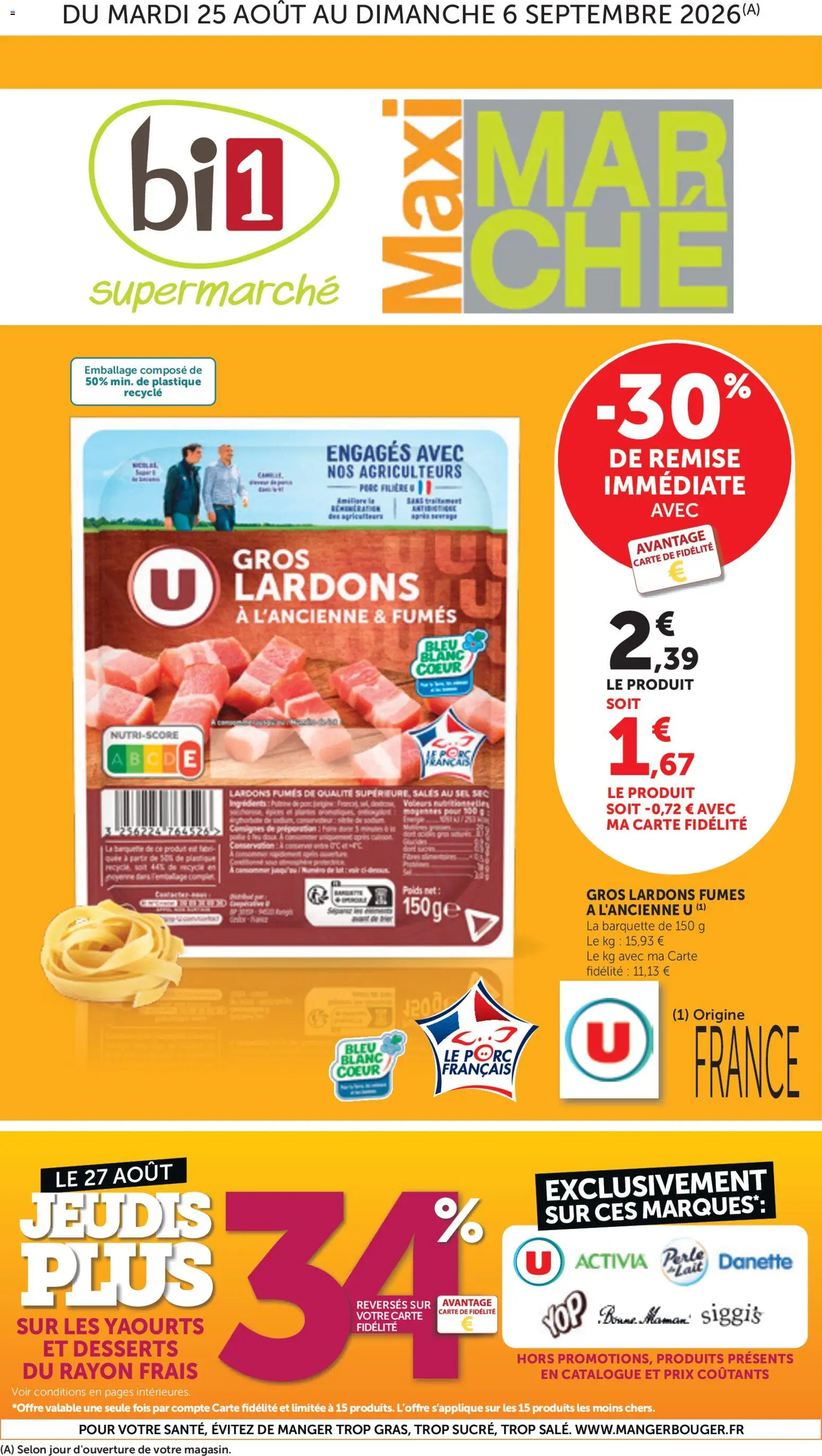 Prévisualisation de bi1 Catalogue Maxi Marché du magasin bi1 formulaire valide 25/08/2026